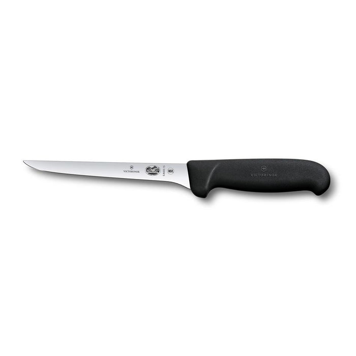 Victorinox Boning Knife, 12Cm Straight, Narrow Flexible Blade, Fibrox Black