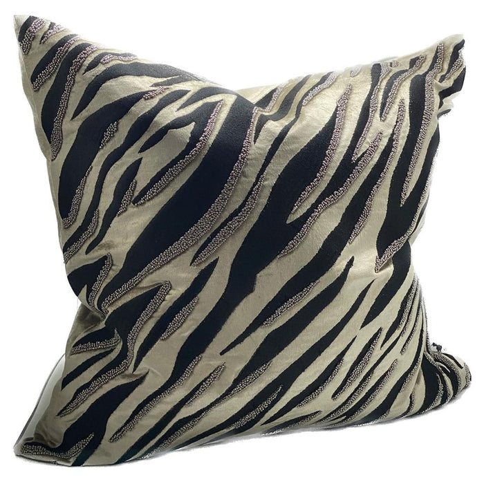 Sanctuary Cushion Cover - Hand Embroided - Black/Fawn IH6017