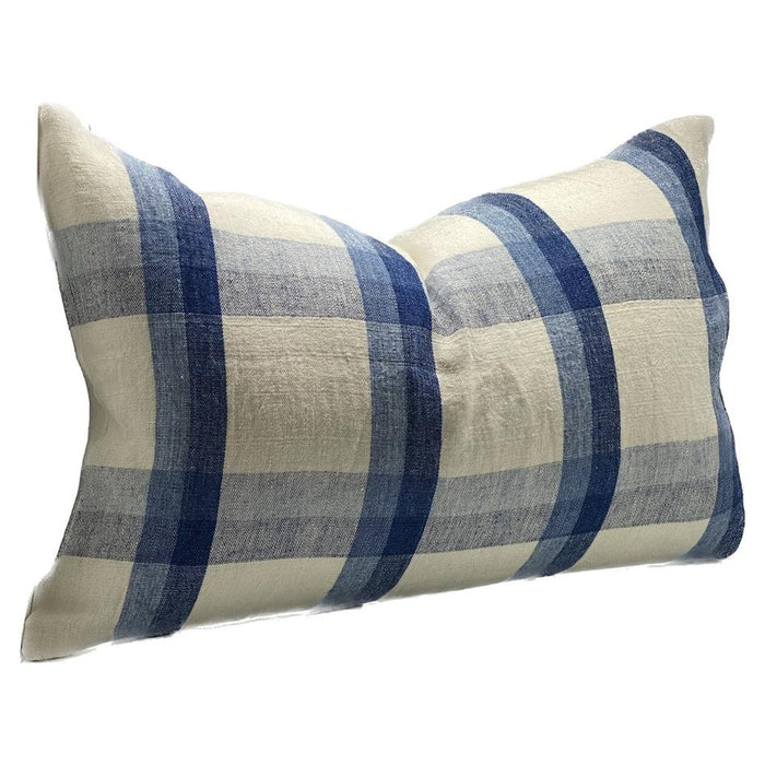 Rembrandt Sanctuary Linen Cushion Cover - Ivory/Denim/Blue SC9027