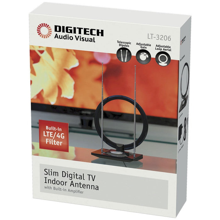 Slim Digital TV Indoor Antenna with Amplifier - Folders