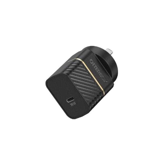OTTERBOX 1PRT WALL CHGR TYP I 30W USB-C PD GAN BLACK SHIMMER