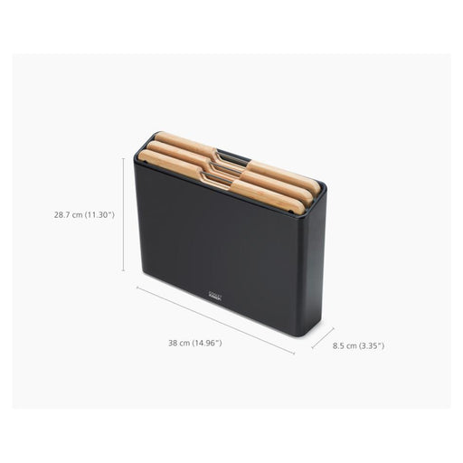 Joseph Joseph Folio Steel Bamboo 3pc Board Set (Blk) 01614JO_2