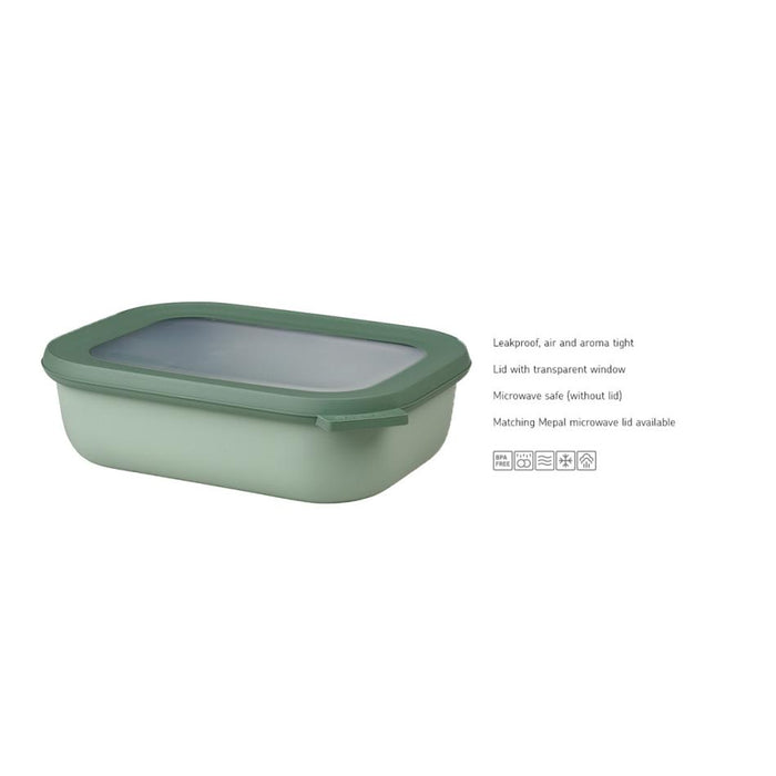 Mepal Cirqula Rectangle 1000ml Nordic Sage 106255094700M_2