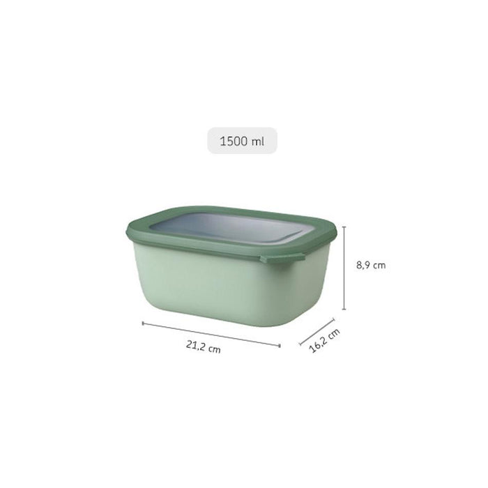 Mepal Cirqula Rectangle 1500ml Nordic Sage 106257094700M_3