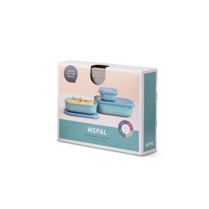 Mepal Cirqula Rectangle Small Set 3-Piece Nordic White 106270032500M_2