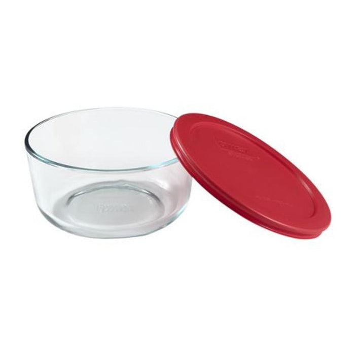 Pyrex Simply Store 4 Cup Round Container with Red Lid 1075428