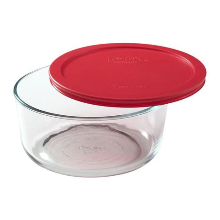 Pyrex Simply Store 7 Cup Round Container with Red Lid 1075429