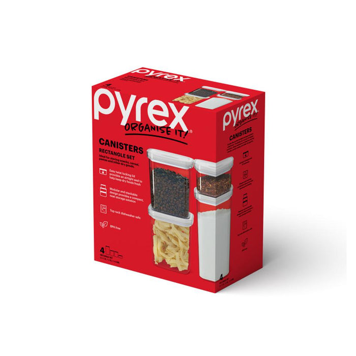 Pyrex Canister Rectangle 4pc  Set 1148632