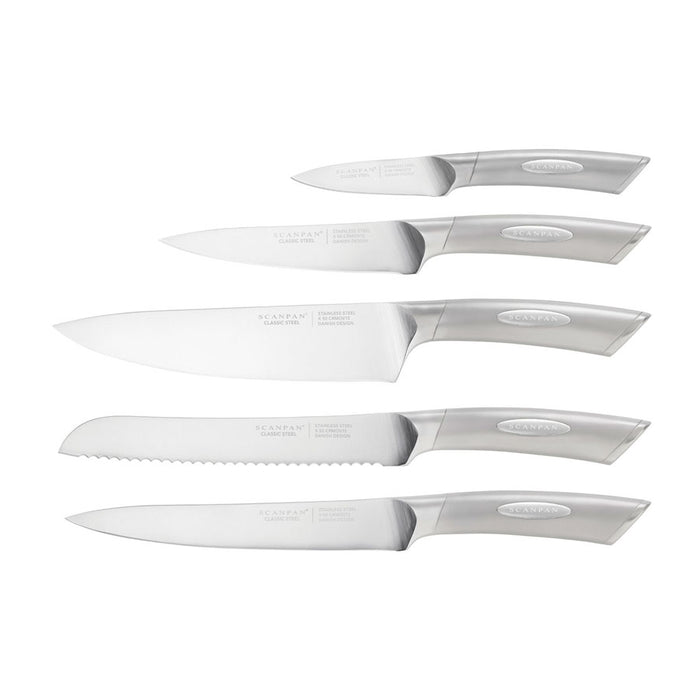 Scanpan Classic Steel 6 Piece Knife Block Set