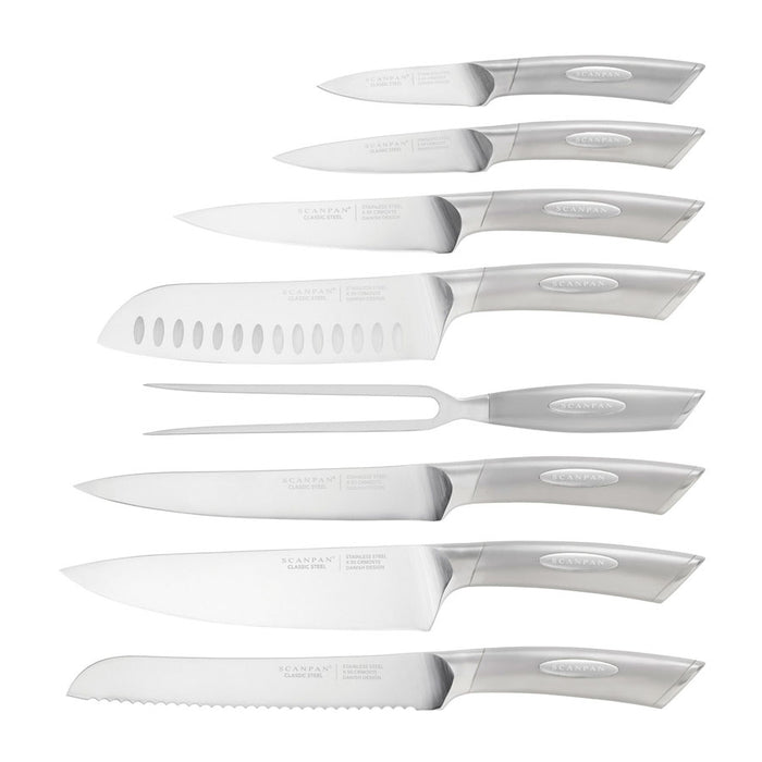 Scanpan Classic Steel 9 Piece Knife Block Set