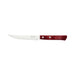 Churrasco Steak Knife Serrated Narrow Blade Polywood Red 5",  11cm_1