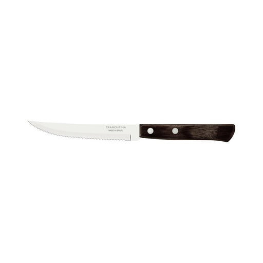 Churrasco Steak Knife Serrated Narrow Blade Polywood Brown 5",  11cm_1