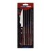 Churrasco Steak Knife Spanish 6 Piece Set 11cm Brown Handles_2