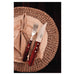 Churrasco Steak Knife Jumbo Serrated Wide Blade Polywood Red 5", 12cm_3