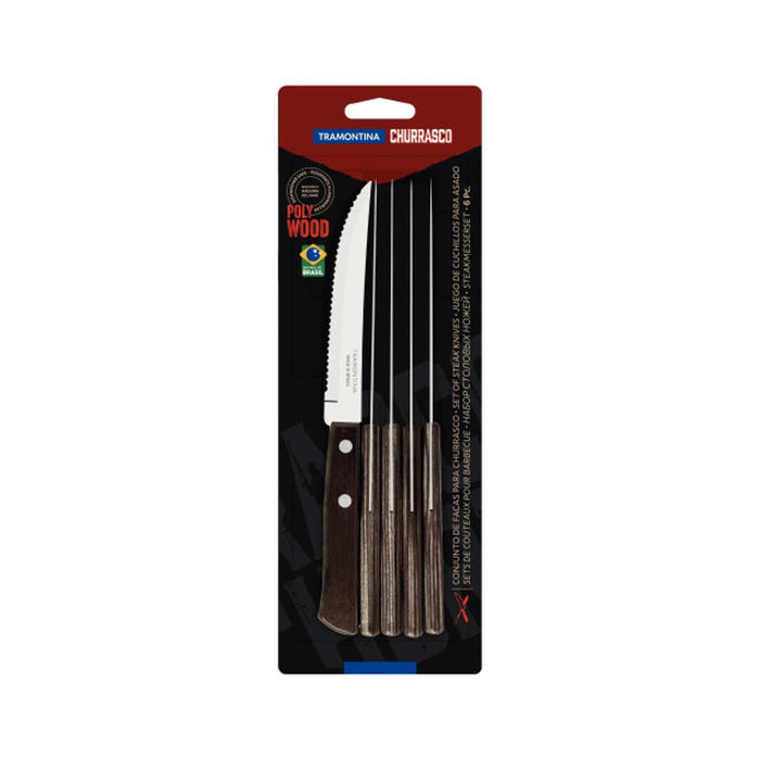 Tramontina Churrasco Steak Knife Traditional 6 Piece Set 11cm 21198915_2