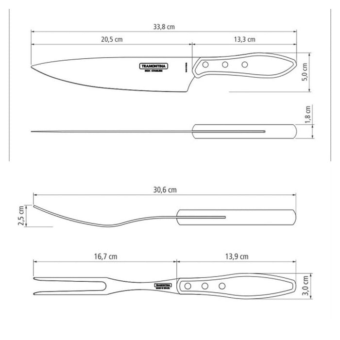 Tramontina Churrasco Barbecue Set Polywood 2 Piece Set 21198960_7