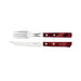 Churrasco Steak Knife Polywood Traditional Steak Set Red 12pc_1
