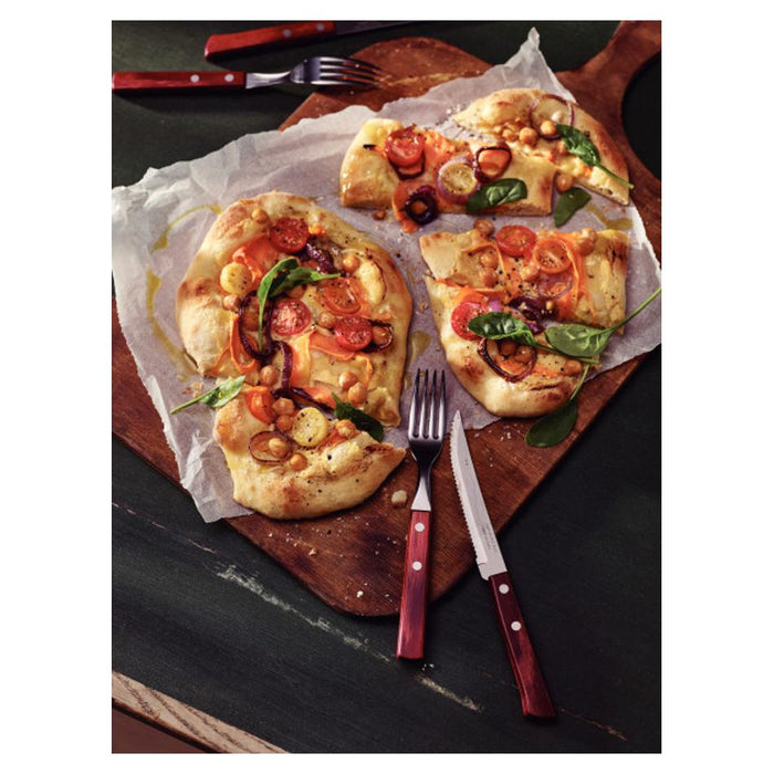 Churrasco Steak Knife Polywood Traditional Steak Set Red 12pc_4