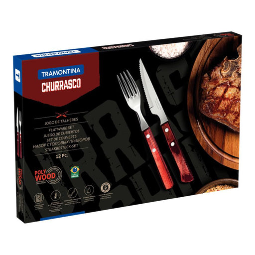 Tramontina Churrasco Spanish Steak Cutlery 12 Piece Set - Red 21199709_2