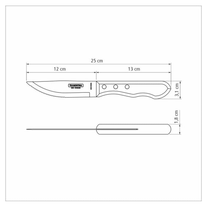 Tramontina Churrasco Steak Knife Spanish 6 Piece Set 11cm 21199731_3