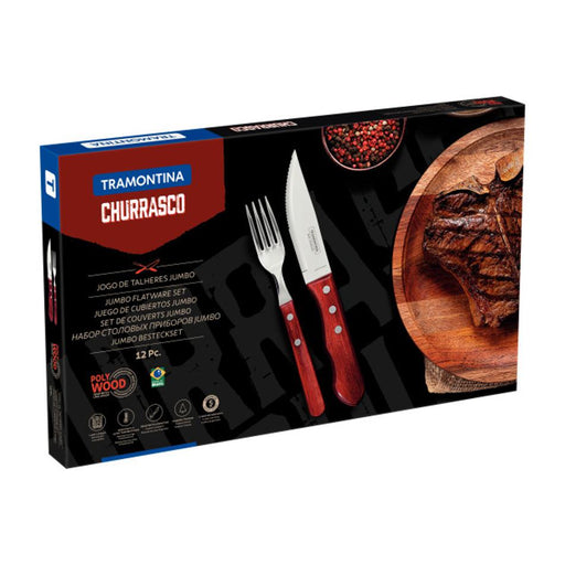 Tramontina Churrasco Jumbo Steak Cutlery 12 Piece Set  - Red 21199796_2