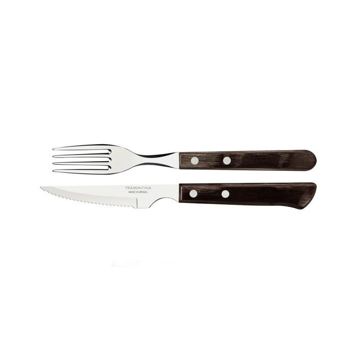 Tramontina Churrasco Spanish Steak Cutlery 12 Piece Set - Brown_1