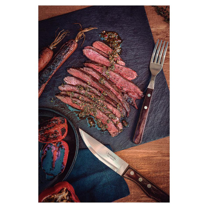 Tramontina Churrasco Jumbo Steak Cutlery 12 Piece Set  - Brown_3