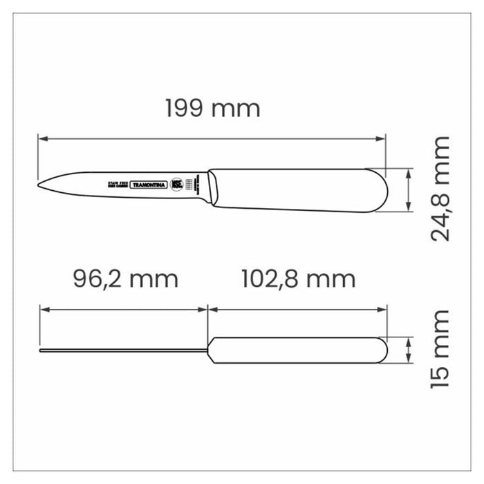 Tramontina Professional Master Black Paring Knife 4", 10cm 24625104_3