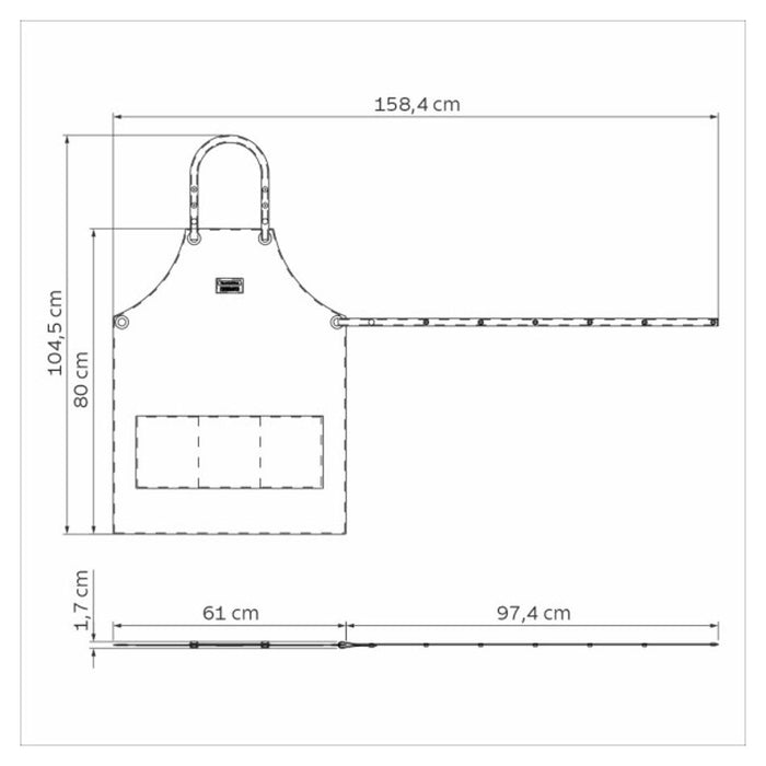 Tramontina Churrasco Black Barbecue Apron 26571000_5