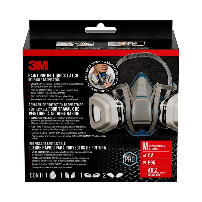3M Paint Project Respirator 6502QLP1-DC Quick Latch 11297_1