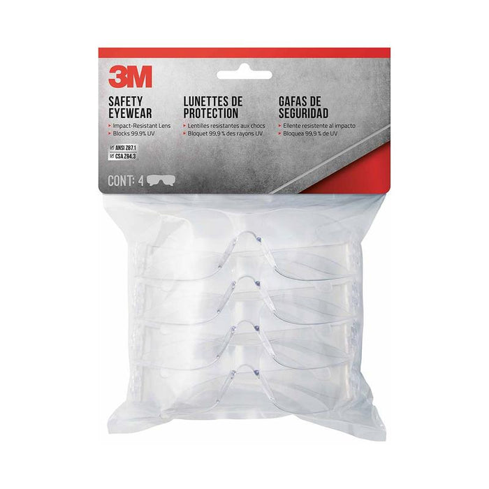 3M Safety Eyewear 90953H4-DC Clear, Pack of 4 11134_2