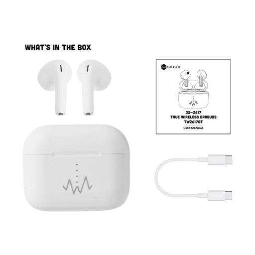 Wave Audio True Wireless Earbuds TW2617BT White 3S-2617_1