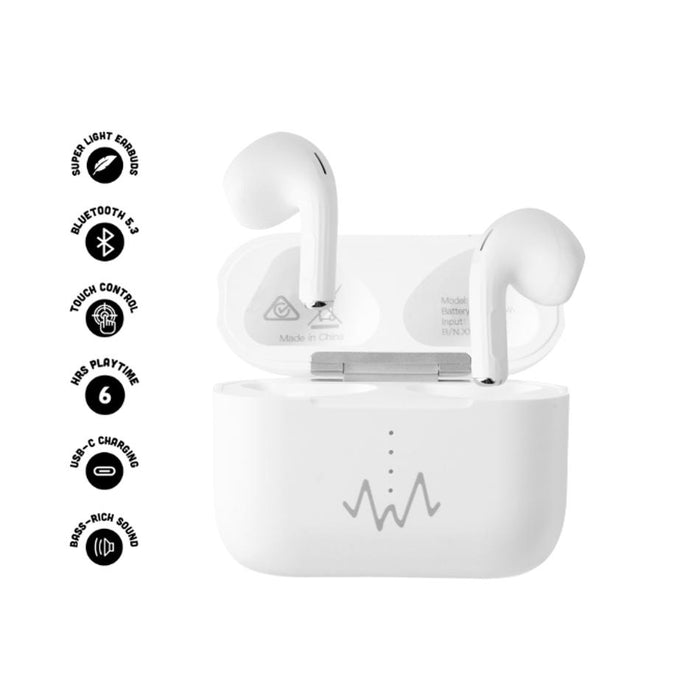 Wave Audio True Wireless Earbuds TW2617BT White 3S-2617_3