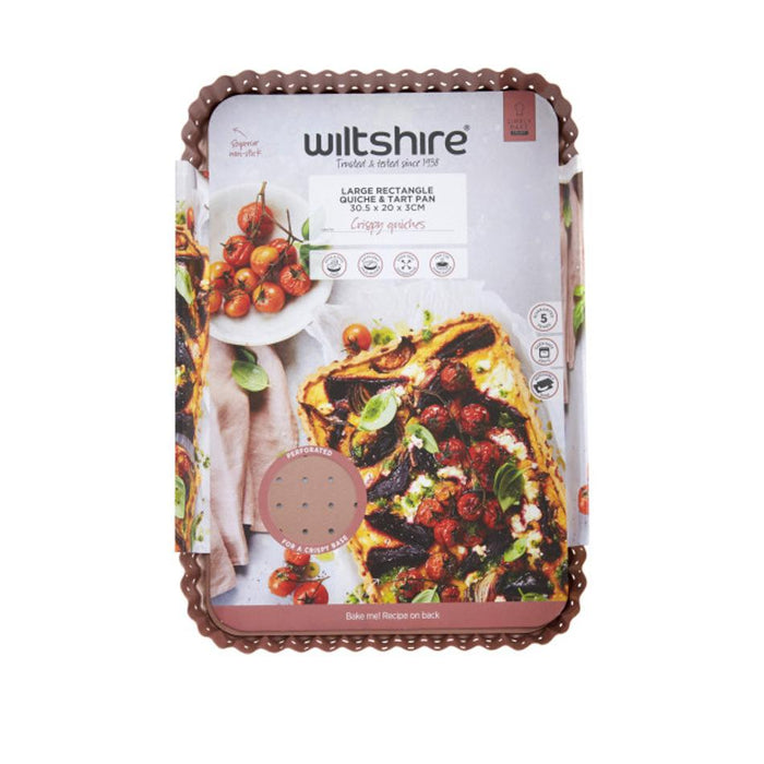 Wiltshire Rose Gold Perforated Large Rectangle Tart Pan 40717