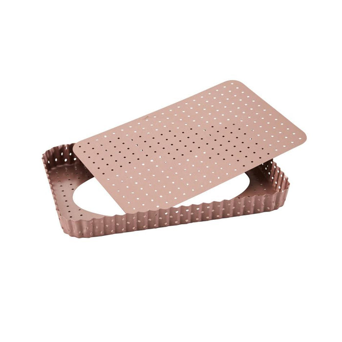 Wiltshire Rose Gold Perforated Large Rectangle Tart Pan 40717