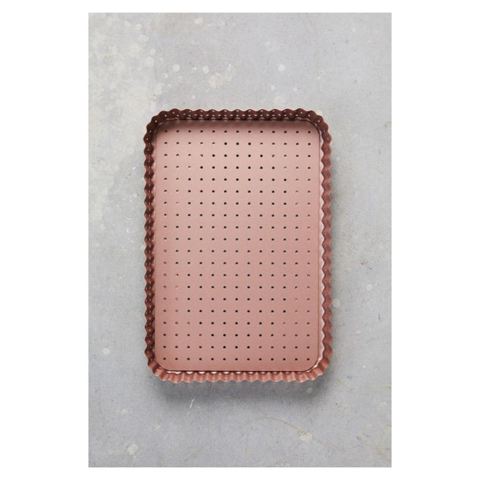 Wiltshire Rose Gold Perforated Large Rectangle Tart Pan 40717