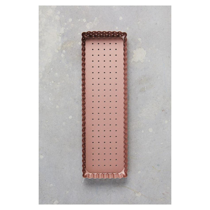 Wiltshire Rose Gold Perforated Rectangle Tart Pan 40719