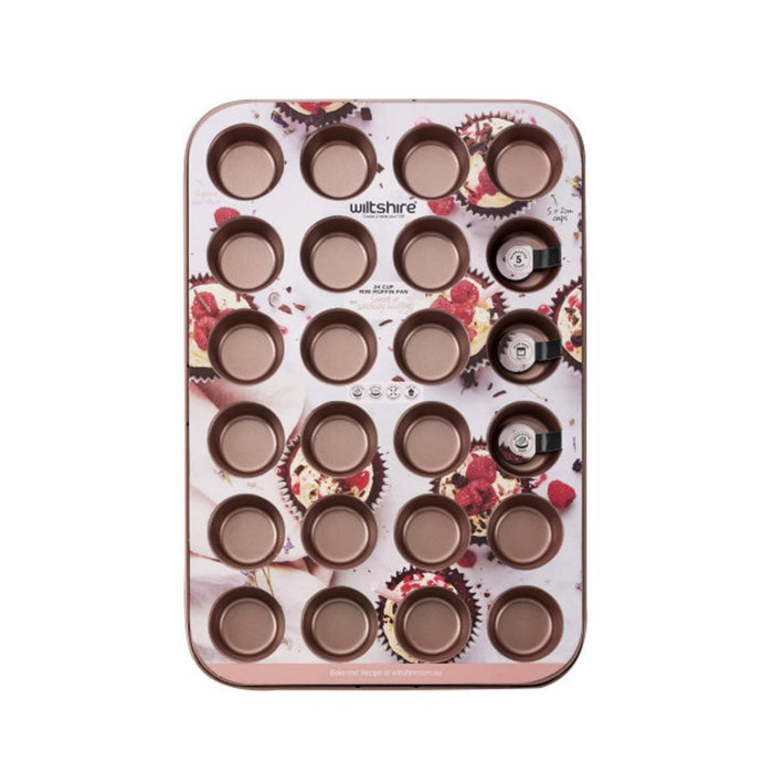 Wiltshire Rose Gold Mini Muffin Pan 24Cup 40757