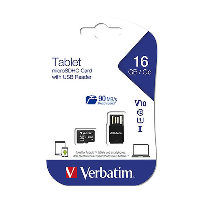 Verbatim Micro Sdhc Card With Usb Reade 16Gb 44058