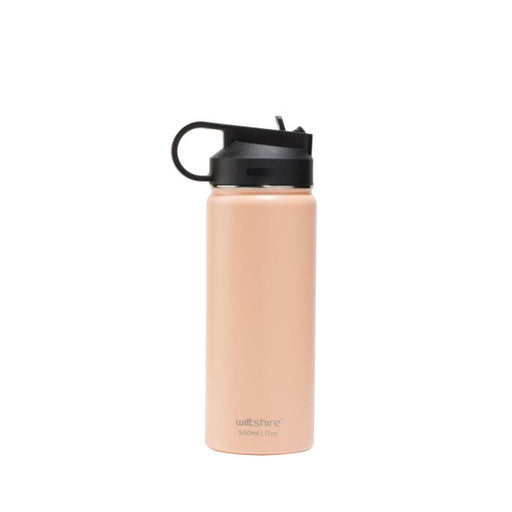 Wiltshire Stainless Steel Bottle Peach 500ml 48178_1
