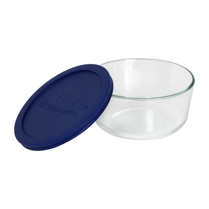 Pyrex Simply Store 4 Cup Round Container with Blue Lid 6017398