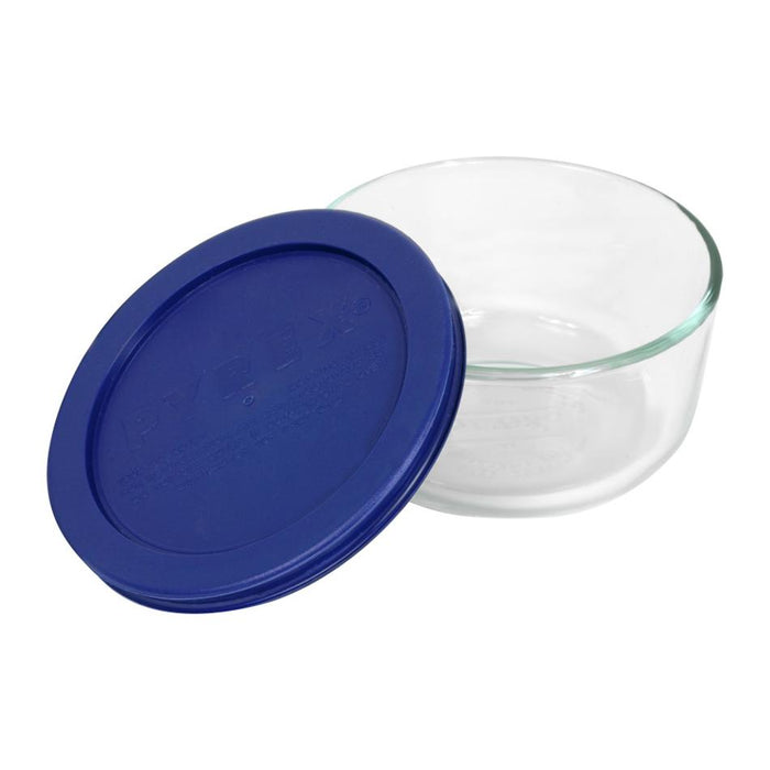 Pyrex Simply Store 2 Cup Round Container with Blue Lid 6017399