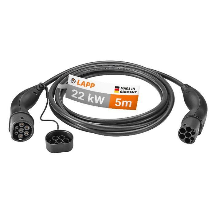 Cellnet EV Charge Cable Typ 2 (22kW 3P 32A) 5m Black 61781