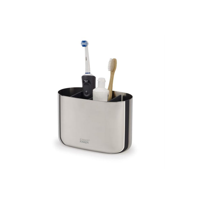 EasyStore Luxe Large Toothbrush Caddy - Stainless  Steel