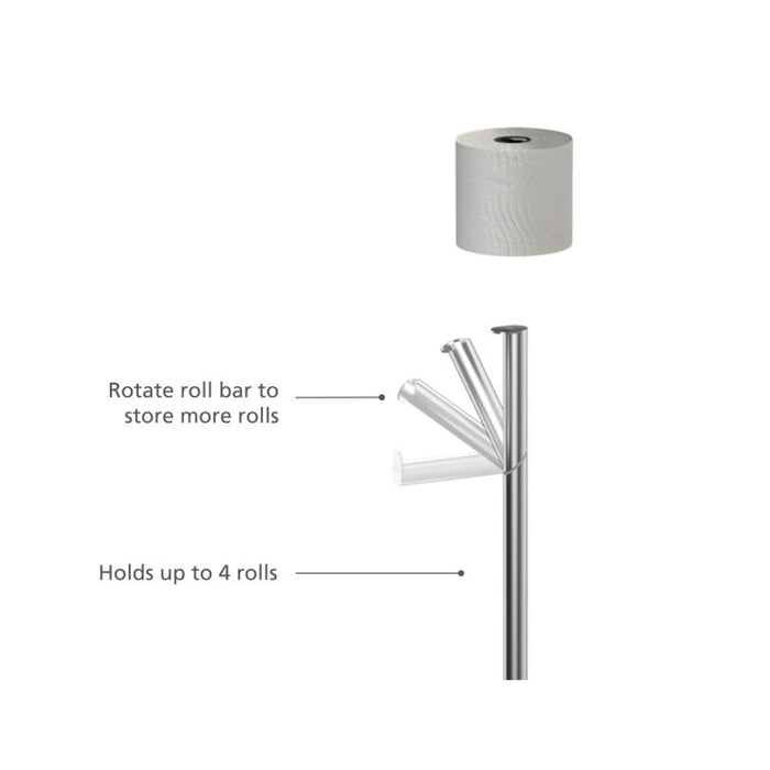 Joseph Joseph Luxe 2in1 Toilet Roll Stand 70594