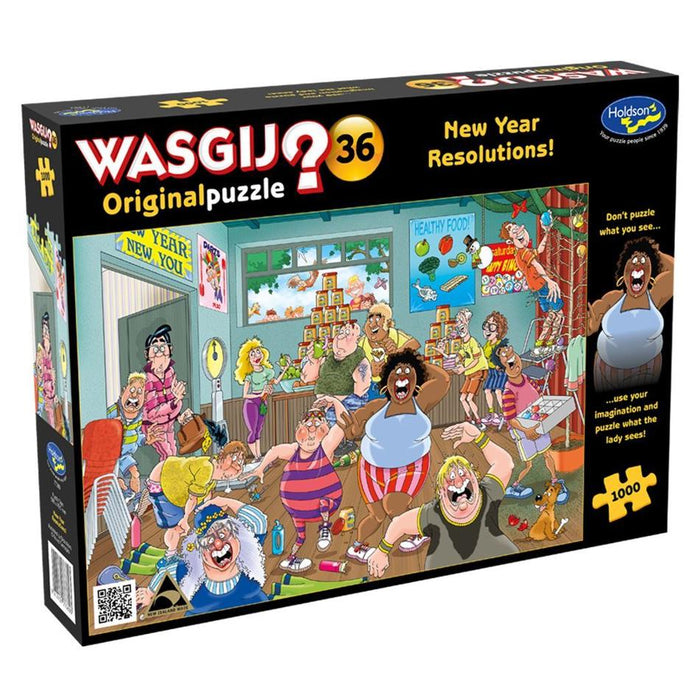 Holdson Puzzle - Wasgij Original 36, 1000pc (New Year Resolutions!)