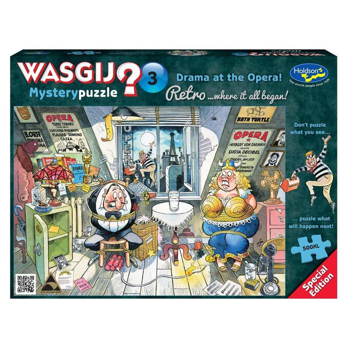 Puzzle - Wasgij Retro Mystery 3, 500XL pc (Drama at the Opera!)