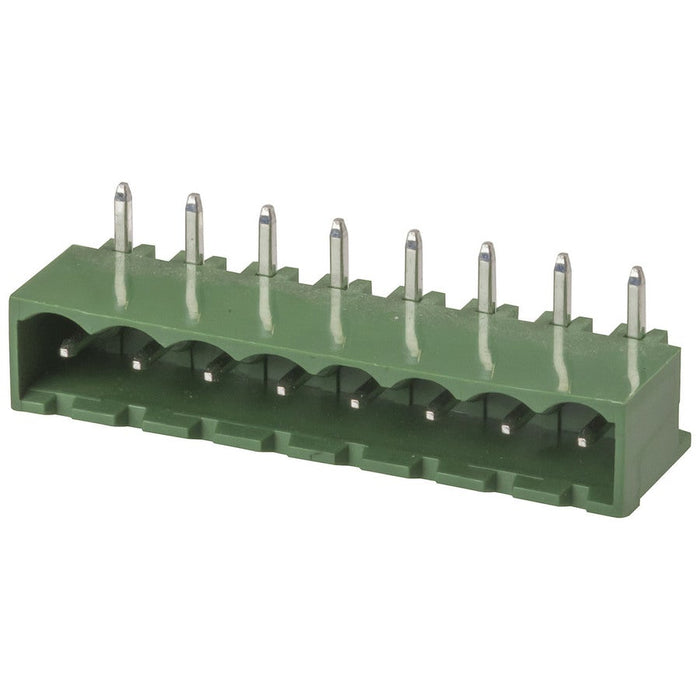 8 Pole PC Mount Pluggable Header - 5.08mm - Horizontal - Folders