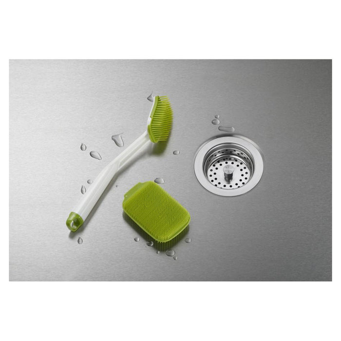 CleanTech Washing-up Brush & Scrubber Set - White / Green