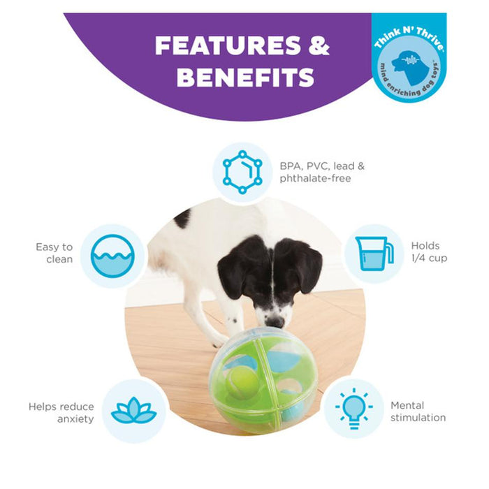 Nina Ottosson A-Maze Ball Dog Puzzle Treat Dispensing Toy | Outward Hound 5